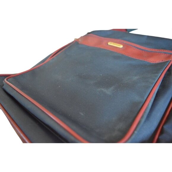 Vintage Samsonite Navy Red Crossbody Messenger Bag With Adjustable Strap Zippere - Picture 15 of 16